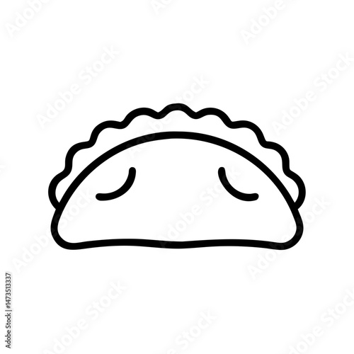 Empanada Pastry Savory Food Icon Design