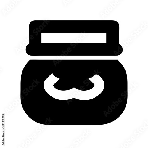 Beard Wax Container Styling Icon Design