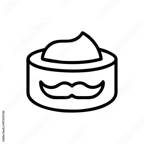 Beard Wax Container Styling Icon Design
