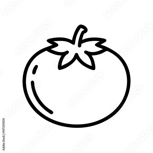 Whole Tomato Fresh Vegetable Icon Design