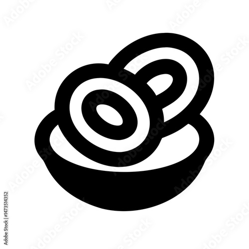 Spiral Noodles Pasta Shape Icon Design