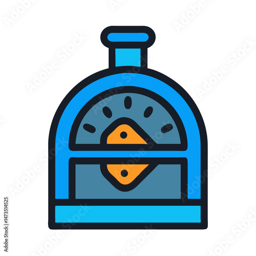 Pizza Oven with Chimney Icon Design