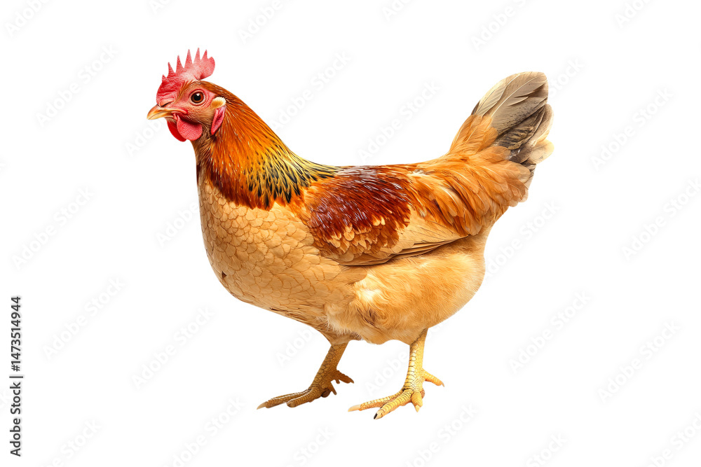 Fototapeta premium Farmyard hen transparent-background.png