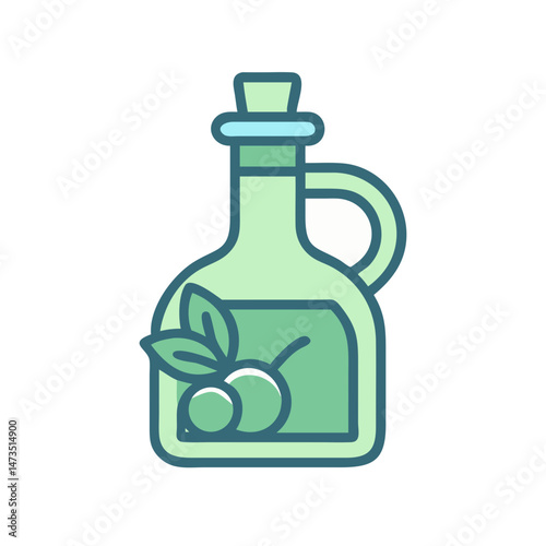 Olive Oil and Lemon Ingredient Icon Design