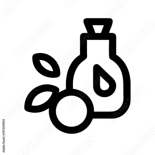 Olive Oil and Lemon Ingredient Icon Design