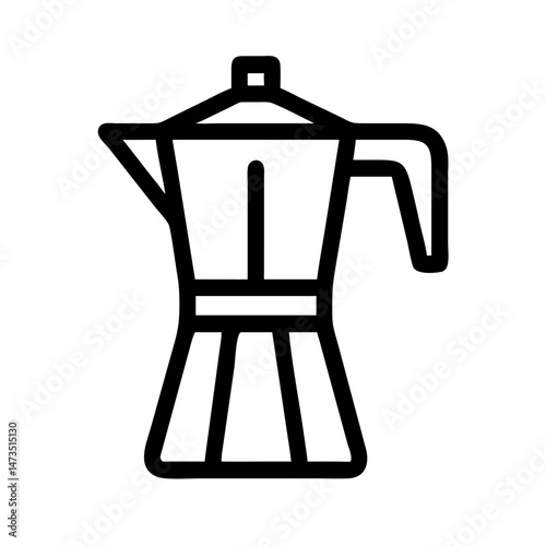 Italian Moka Pot Coffee Maker Icon Design