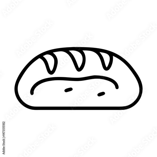 Italian Bread Loaf Bakery Icon Design