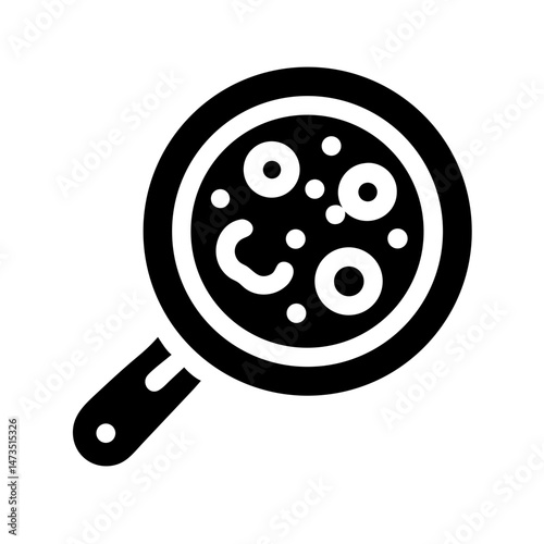 Frying Pan with Pizza Slice Icon Design