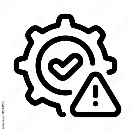 Risk Management Line Icon. Single icon, line vector icon