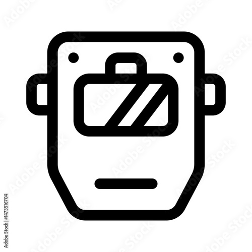 Welding Mask Line Icon. Single icon, line vector icon