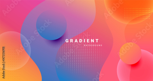 Colorful abstract background with smooth gradients, for web, banner, and presentation. 