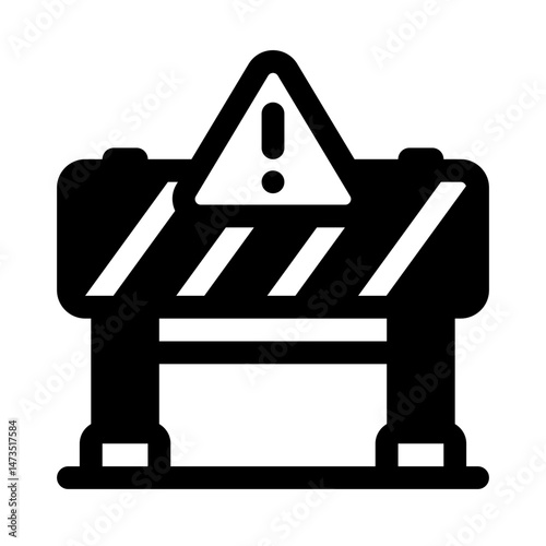 Restricted Area Glyph Icon. Single icon, glyph vector icon
