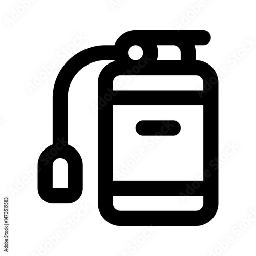 Fire Extinguisher Simple Line Icon. Single icon, line vector icon