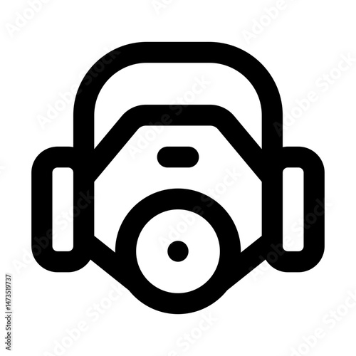 Respirator Mask Simple Line Icon. Single icon, line vector icon