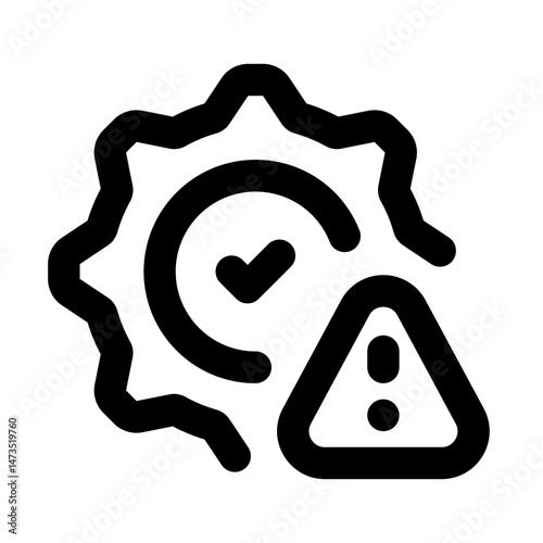 Risk Management Simple Line Icon. Single icon, line vector icon