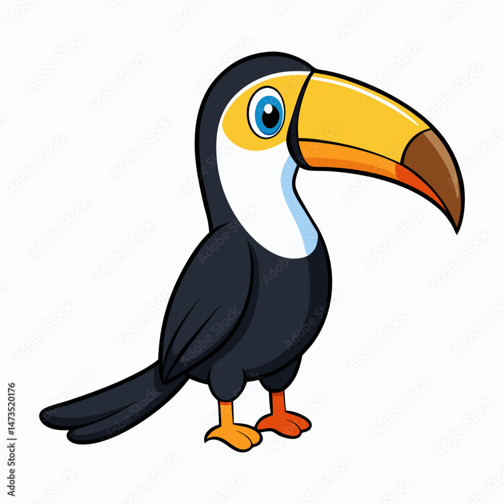 Naklejka premium toucan bird vector illustration