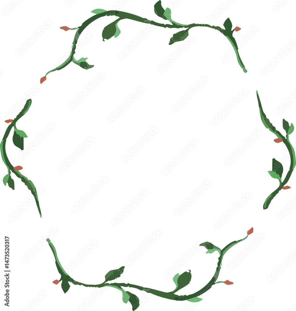 Fototapeta premium 植物の装飾フレーム06