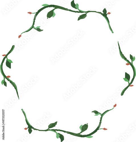 植物の装飾フレーム06