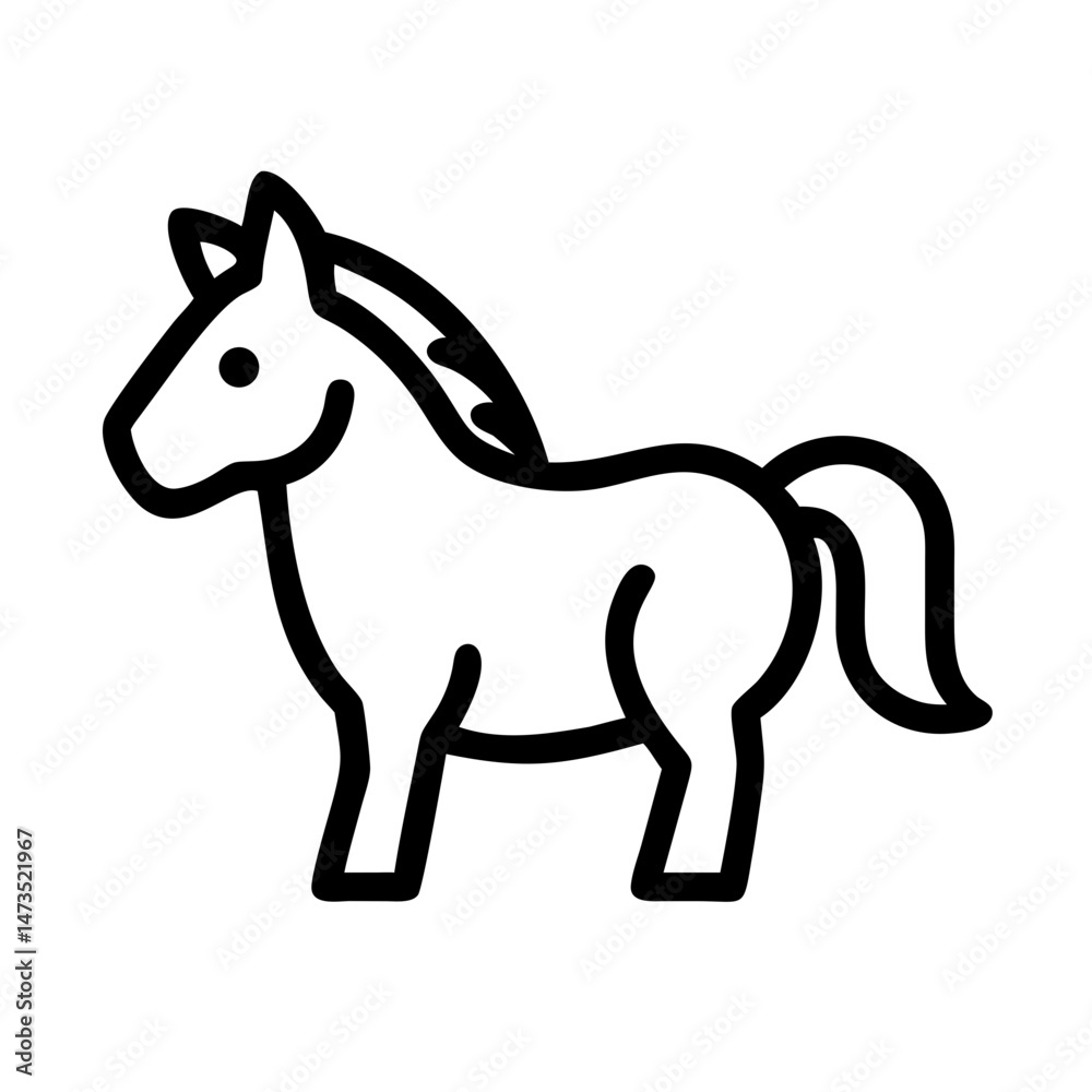 Fototapeta premium horse/pony icon