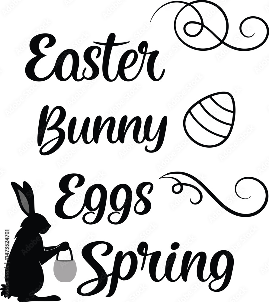 Obraz premium collection-easter-letterings-handwritten-vector-im (44).eps