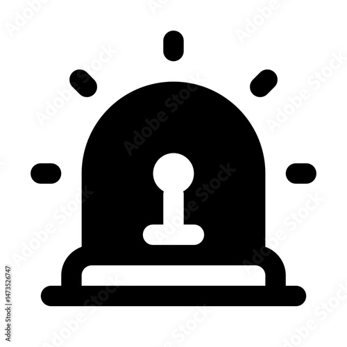 Safety Alarm Simple Glyph Icon. Single icon, glyph vector icon