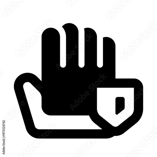 Safety Glove Simple Glyph Icon. Single icon, glyph vector icon