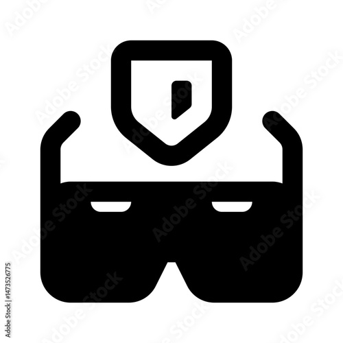 Safety Glasses Simple Glyph Icon. Single icon, glyph vector icon