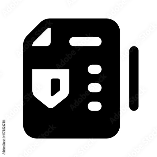 Safety Guideline Simple Glyph Icon. Single icon, glyph vector icon