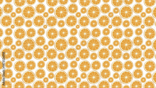 orange seamless pattern summer ornament background