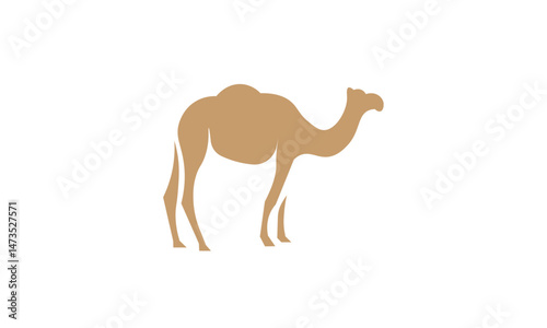 Minimalist Camel Silhouette Logo – Vector Illustration
