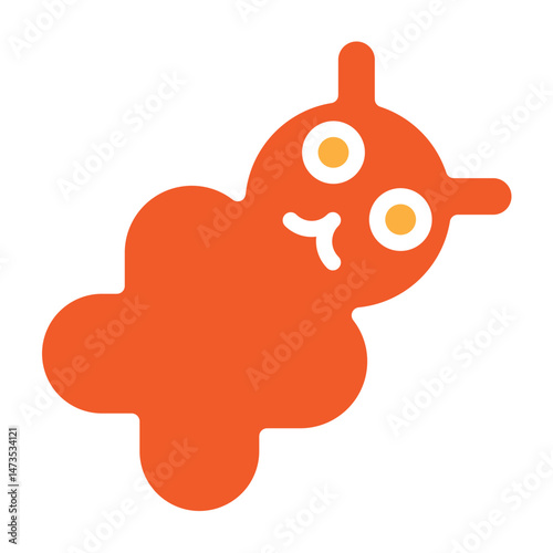 Gummy Bears Vector Glyph Two Colors Icon Design