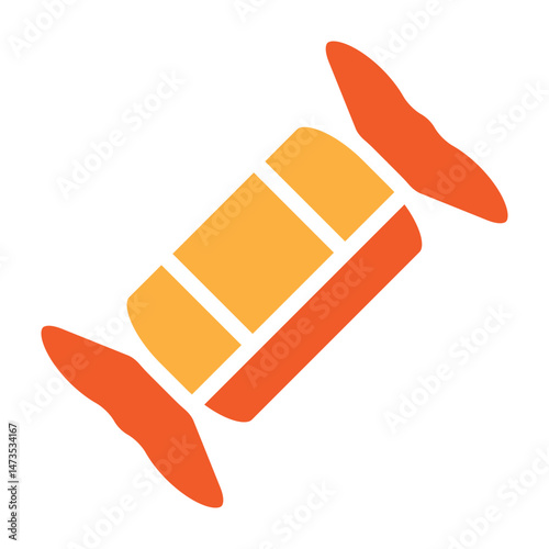 Hard Candy Vector Glyph Two Colors Icon Design
