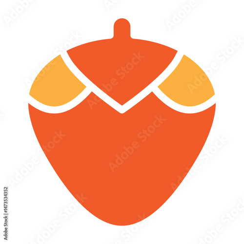 Strawberry Gummies Vector Glyph Two Colors Icon Design