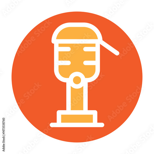 Freestyle Rapper   Vector Glyph Two Colors Icon Design