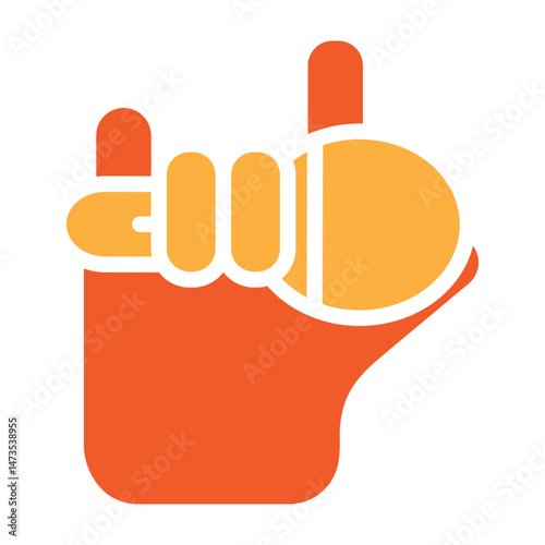 Rapper Holding Mic   Vector Glyph Two Colors Icon Design