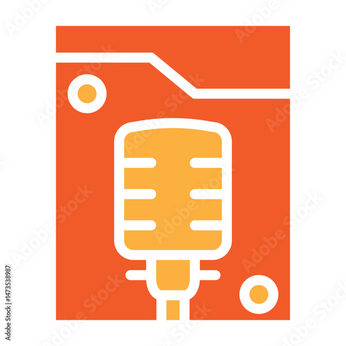 Street Rap Poster   Vector Glyph Two Colors Icon Design