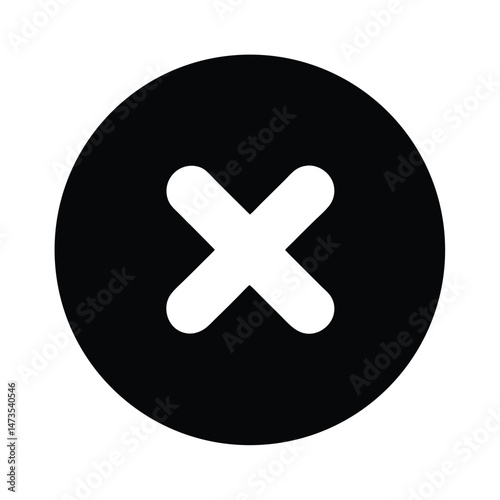close x black silhouette 