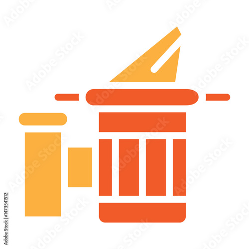 Smoker Tool Vector Glyph Two Colors Icon Design