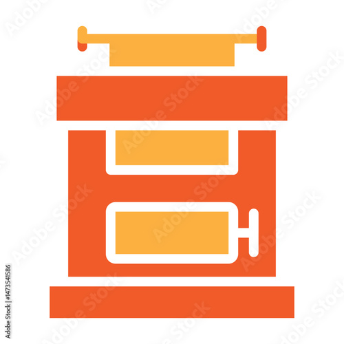 Wooden Beehive Box Vector Glyph Two Colors Icon Design