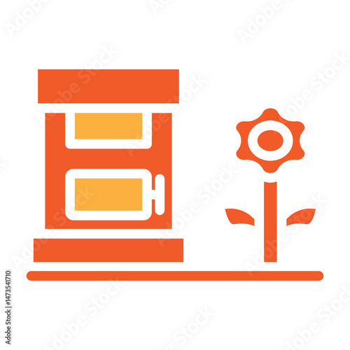 Apiary Landscape Vector Glyph Two Colors Icon Design