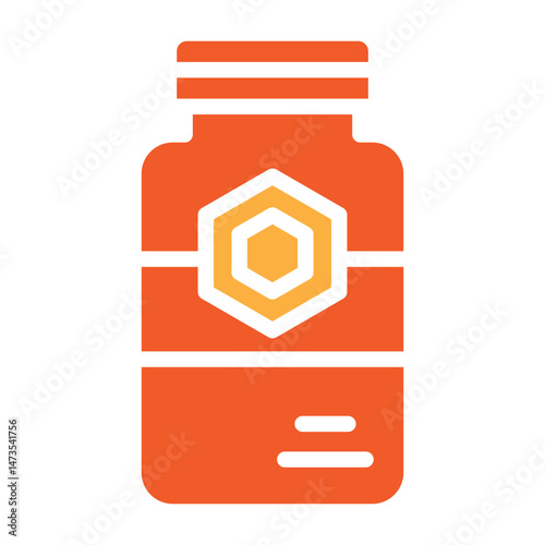 Royal Jelly Vector Glyph Two Colors Icon Design