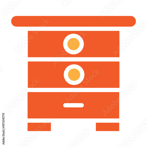 Hive Stand Vector Glyph Two Colors Icon Design