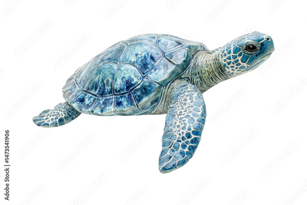 Obraz premium Green sea turtle isolated transparent-background.png