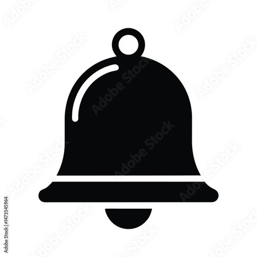 notification bell black silhouette 