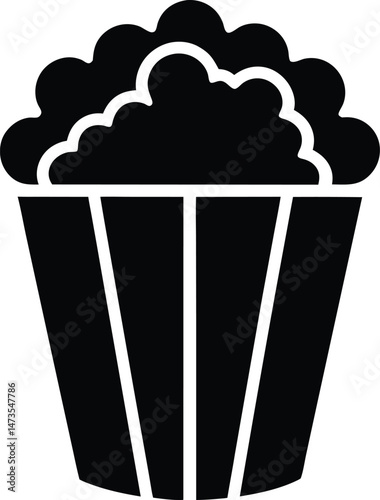 popcorn cinema logo icon vector illustration