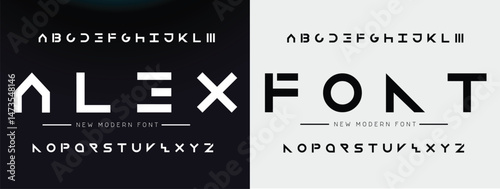 Abstract sport modern alphabet fonts sport digital game music future creative font