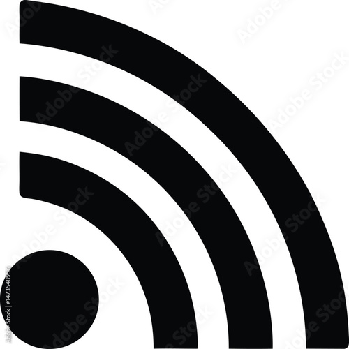 RSS Signal Logo Icon Vector Illustration