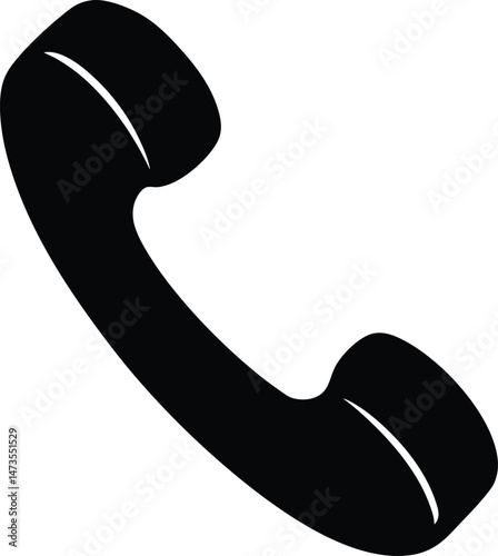 telephone handset icon vector illustration