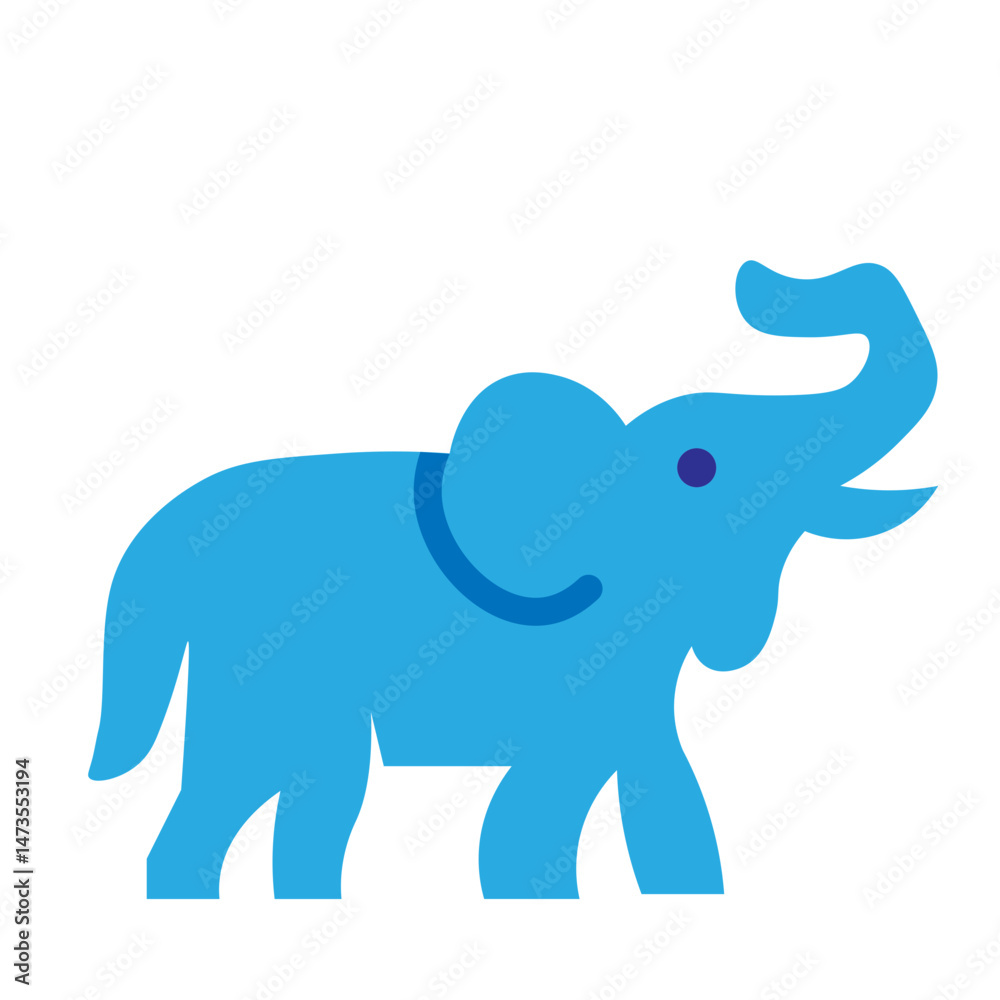 Elephant Silhouette Vector Flat Icon Design Elephant Silhouette Vector Flat Icon Design