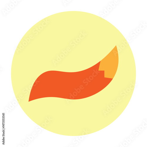Fox Tail Vector Flat Icon Design